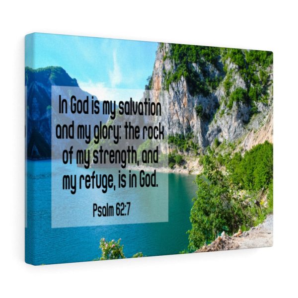 Scripture Canvas In God is My Salvation Psalm 62:7 Christian Bible Verse Meaningful Framed Prints, Canvas Paintings - Image 3