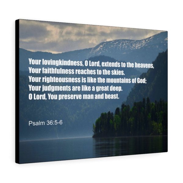 Scripture Canvas Your Lovingkindness Psalm 36:5-6 Christian Bible Verse Meaningful Framed Prints, Canvas Paintings