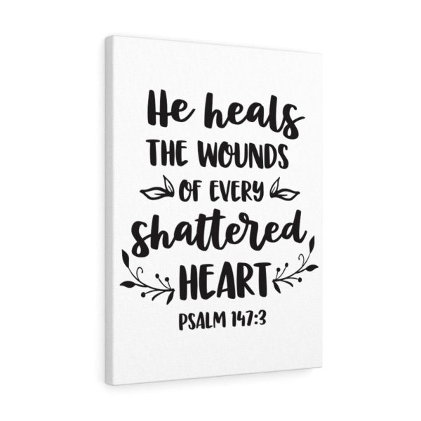 Scripture Canvas He Heals The Wounds Psalm 147:3 Christian Bible Verse Meaningful Framed Prints, Canvas Paintings - Image 8