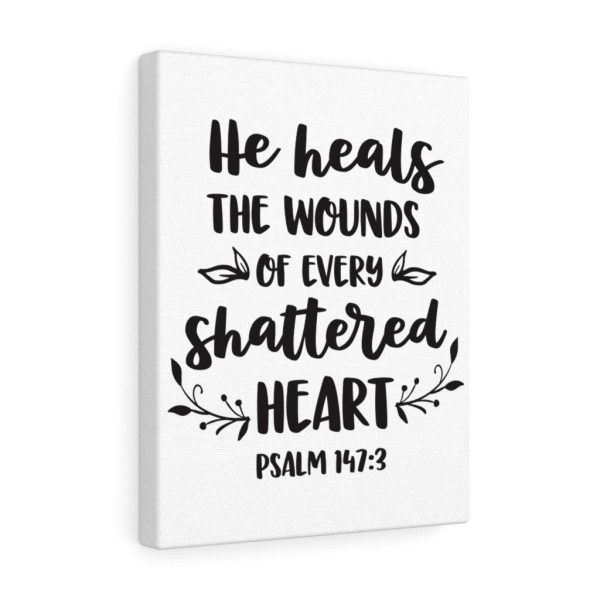 Scripture Canvas He Heals The Wounds Psalm 147:3 Christian Bible Verse Meaningful Framed Prints, Canvas Paintings - Image 3