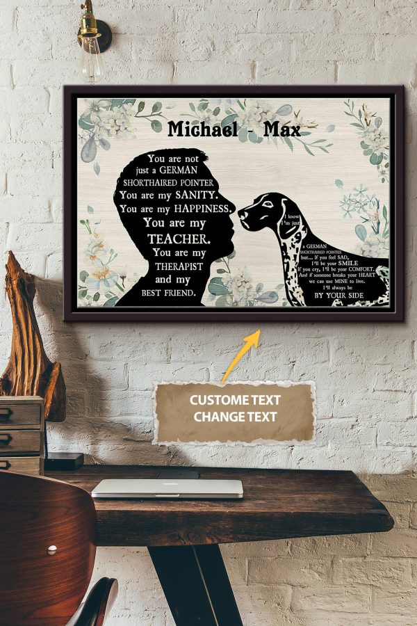 Gsp Boy Therapist Best Friend Personalized Canvas Animal Gift For Dog Lover Dog Foster Puppy Fan Framed Matte Canvas Framed Prints, Canvas Paintings - Image 2