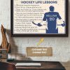 Hockey Life Lessons Personalized Canvas Sport Gift For Hockey Player Hockey Lover Framed Matte Canvas Framed Prints, Canvas Paintings - Image 2