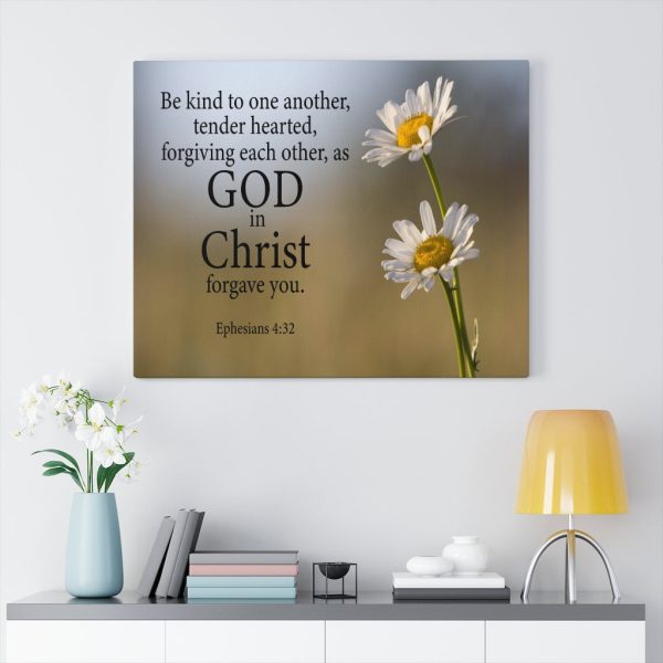 Bible Verse Canvas Be Kind to One Another Ephesians 4:32 Christian Framed Prints, Canvas Paintings - Image 7