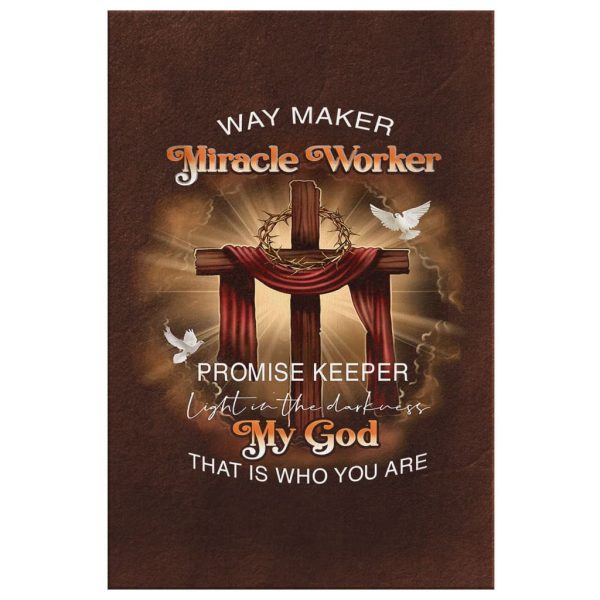 Way Maker Lyrics Canvas Print Christian Canvas Gallery Painting Wrapped Canvas Canvas - Image 3