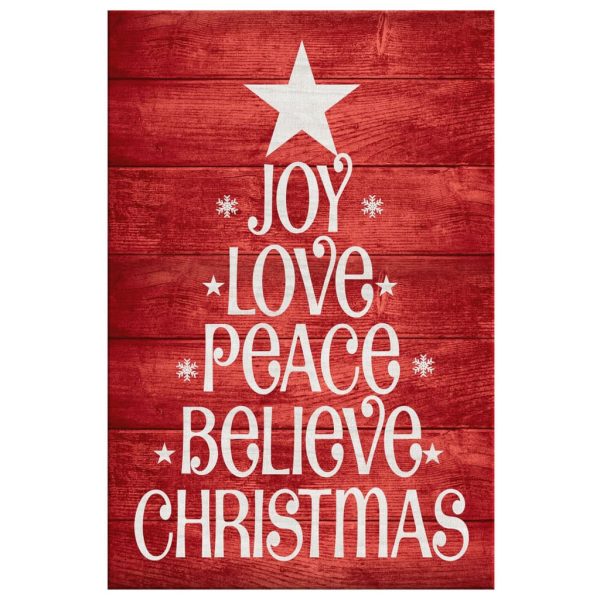 Joy Love Peace Believe Canvas Gallery Painting Wrapped Canvas Canvas, Christian Christmas Gifts - Image 3