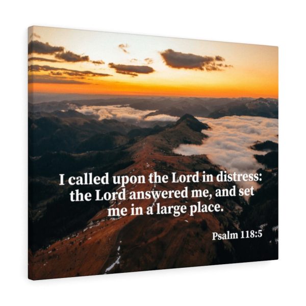 Scripture Canvas Called on the Lord Psalm 118:5 Christian Bible Verse Meaningful Framed Prints, Canvas Paintings