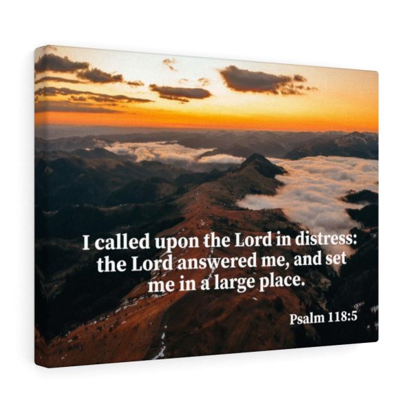 Scripture Canvas Called on the Lord Psalm 118:5 Christian Bible Verse Meaningful Framed Prints, Canvas Paintings - Image 2