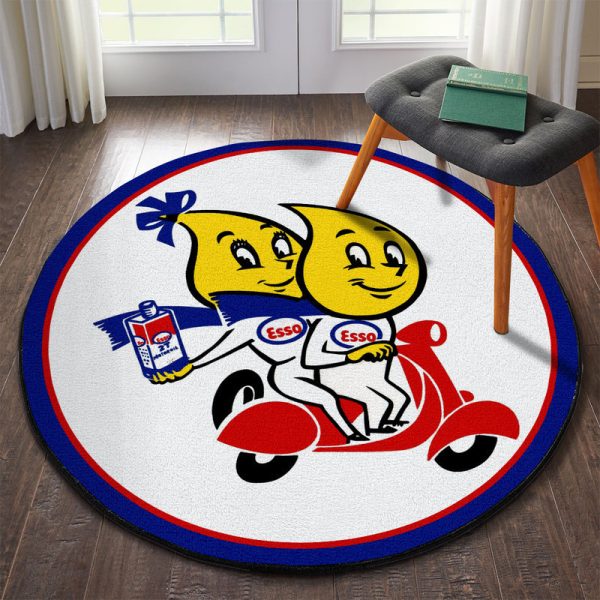 Hot Rod Gasoline Vintage Round Mat Round Floor Mat Room Rugs Carpet Outdoor Rug Washable Rugs