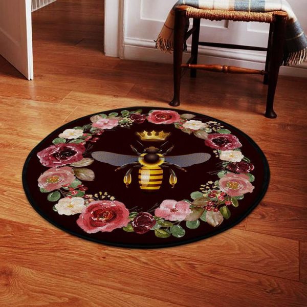 Queen Bee Living Room Round Mat Circle Rug