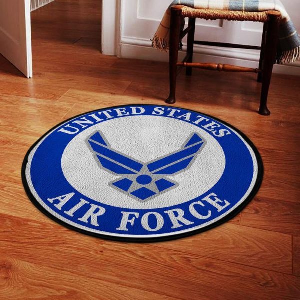 Us Airforce Round Mat Round Floor Mat Room Rugs Carpet Outdoor Rug Washable Rugs