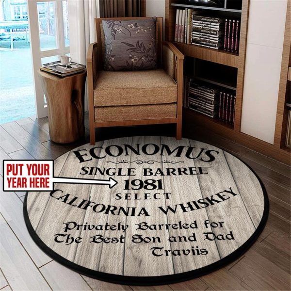 Personalized Whiskey Bar Round Mat Round Floor Mat Room Rugs Carpet Outdoor Rug Washable Rugs