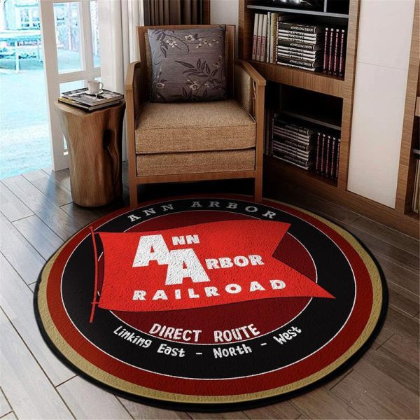 Annarbor Living Room Round Mat Circle Rug Ann Arbor Railroad - Image 2