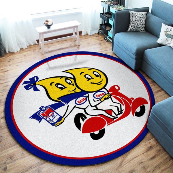 Hot Rod Gasoline Vintage Round Mat Round Floor Mat Room Rugs Carpet Outdoor Rug Washable Rugs - Image 2