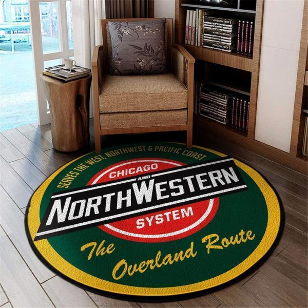 Chicago Round Mat Chicago Northwestern Round Floor Mat Room Rugs Carpet Outdoor Rug Washable Rugs - Image 2