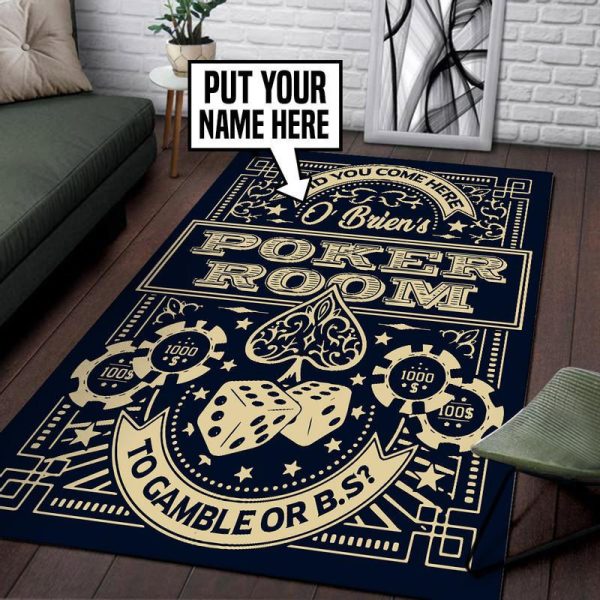 Personalized Poker Game Room Round Mat Round Floor Mat Room Rugs Carpet Outdoor Rug Washable Rugs - Image 2