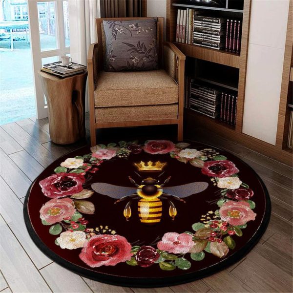 Queen Bee Living Room Round Mat Circle Rug - Image 2