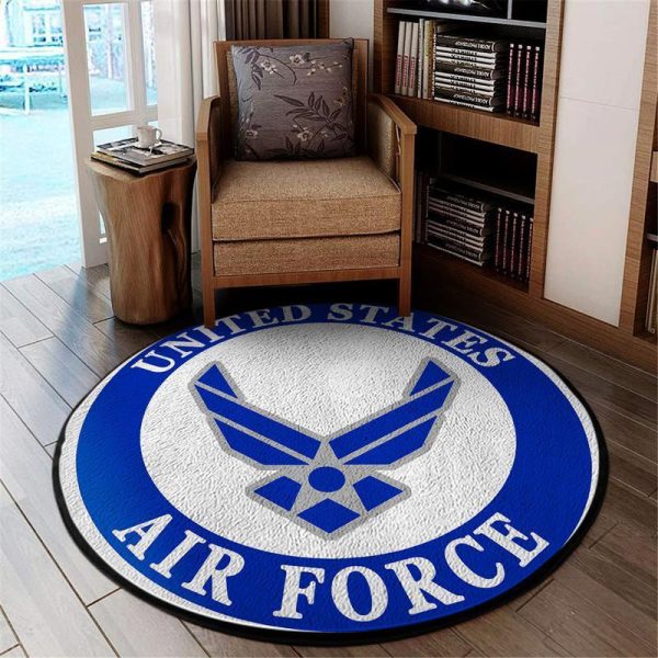 Us Airforce Round Mat Round Floor Mat Room Rugs Carpet Outdoor Rug Washable Rugs - Image 2