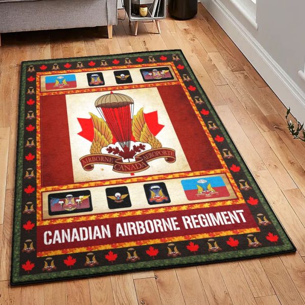 Airborne Division Modern Rugs Canada Airborne Regiment Rug Rectangle Rugs Washable Area Rug Non-Slip Carpet For Living Room Bedroom