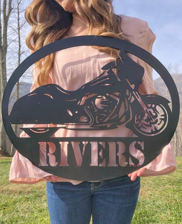 Family Name Sign Motorcycle Metal Sign Custom Motorcycle Name Sign Mot