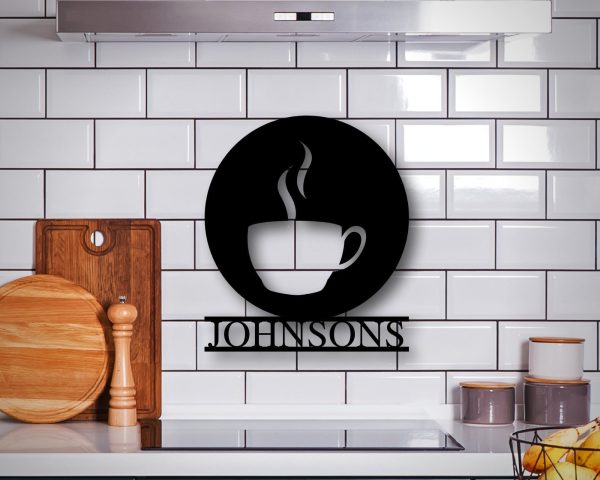 Kitchen Coffee Signs Coffee Metal Sign Last Name Sign Coffee Sign Coff