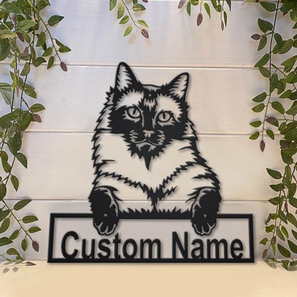 Personalized Siamese Cat Metal Sign Art, Custom Siamese Cat Metal Sign - Image 2