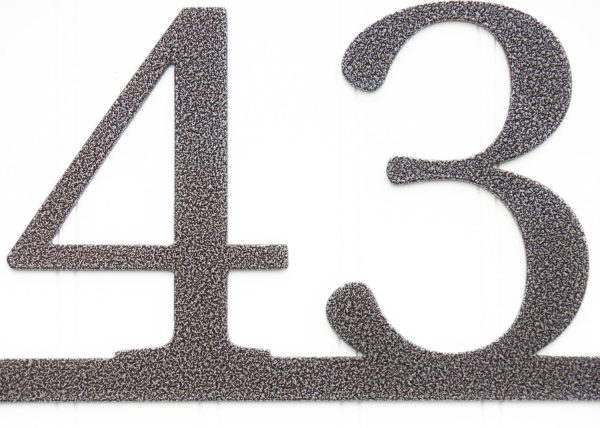 Custom Cat Metal House Number Silver Vein Laser Cut Steel Address Sign - Image 3