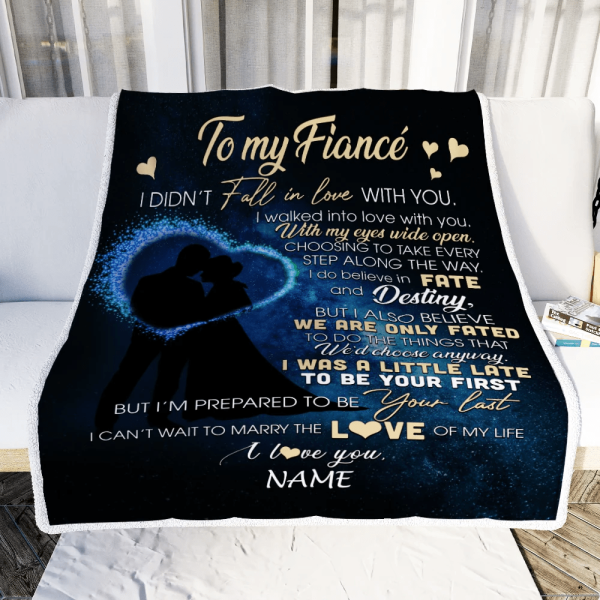 Personalized To My Fiance Blankets Fall In Love With You Future Husban - Image 2