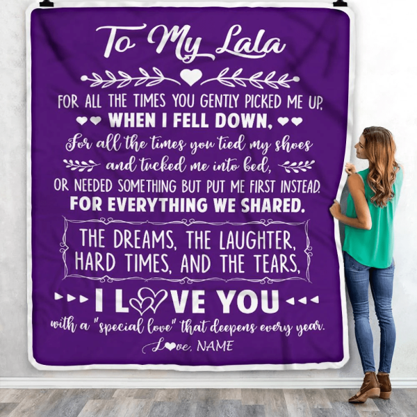 Personalized To My Lala Blanket From Grandkids I Love You With A Speci - Image 3