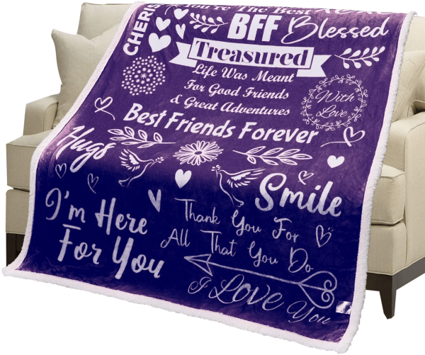 Best Friend Blanket - Bestfriend Birthday Gifts For Bff Besties Super