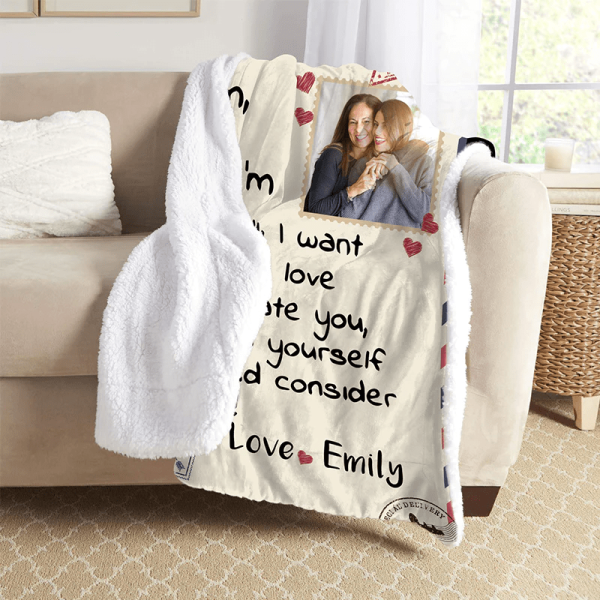 Personalized Mom Blanket Photo, Letter to Mom, Gifts from Daughter, So - Image 3