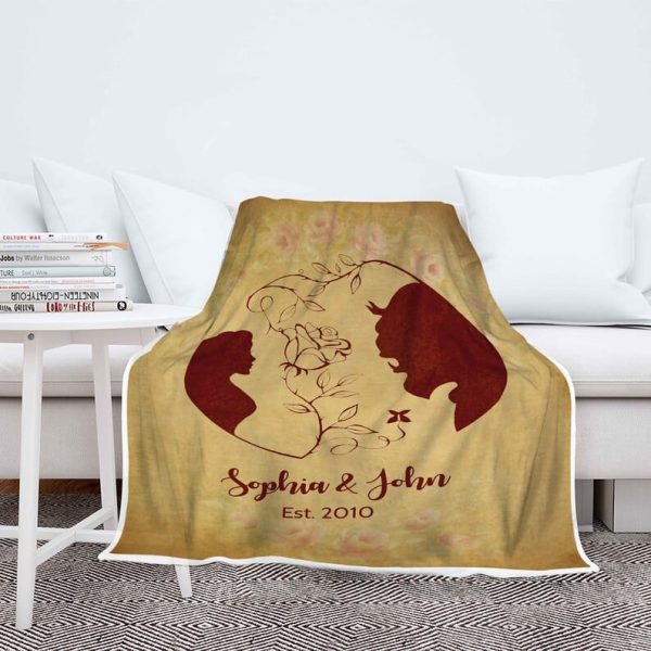 Customized Beauty And Beast Blanket Personalized Couples Blanket Gift - Image 7