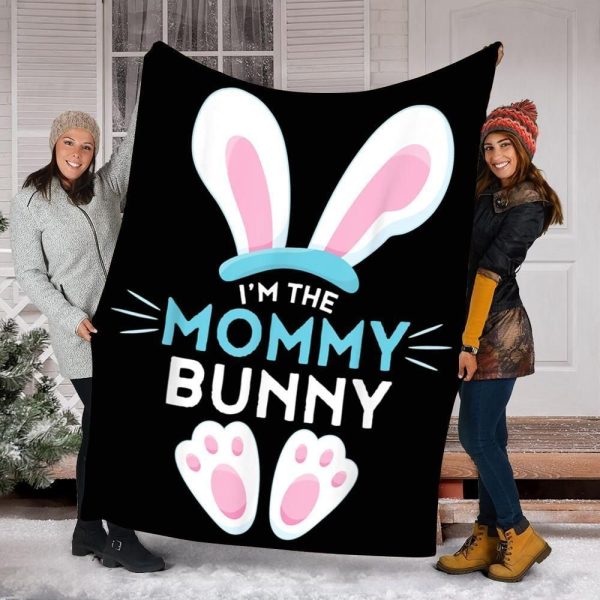 Fleece Blanket I'm The Mommy Bunny Gift For Mom