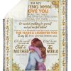 Daughter To Mom Custom Desgin For Family Fleece Blanket