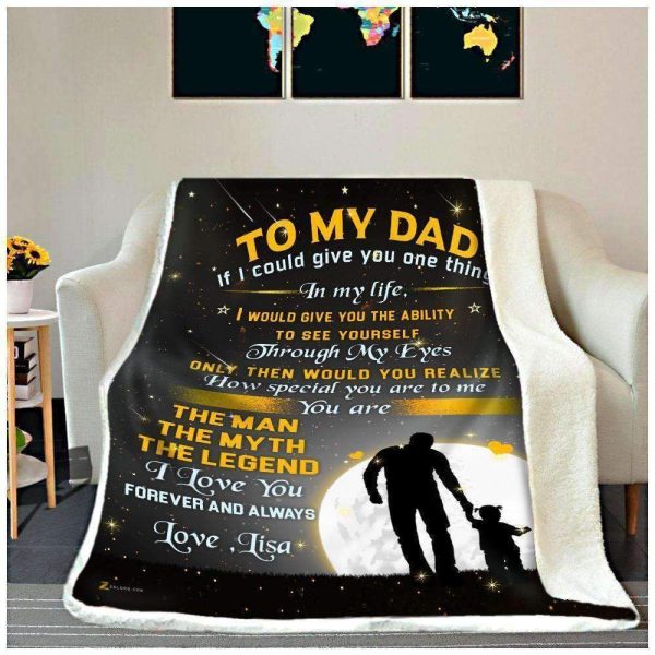 Gift For Dad The Man The Myth The Legend Blanket