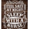 Feel Safe At Night Sleep With A Nurse Fleece Blanket
