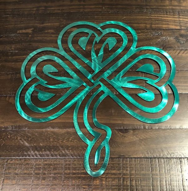 Celtic Shamrock Wreath Front Door Wreath Holiday Wall Decor Outdoor Fo - Image 2