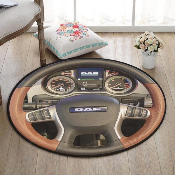 Daf Living Room Round Mat Circle Rug Daf Truck - Image 2