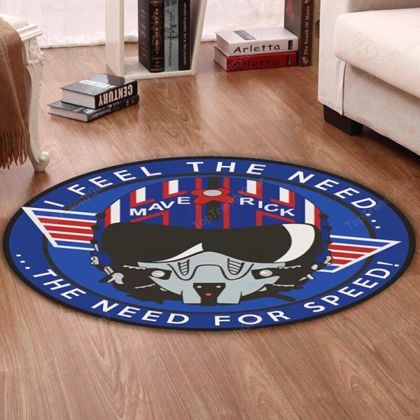 Aircraft Living Room Round Mat Circle Rug Top Gun Maverick - Image 2