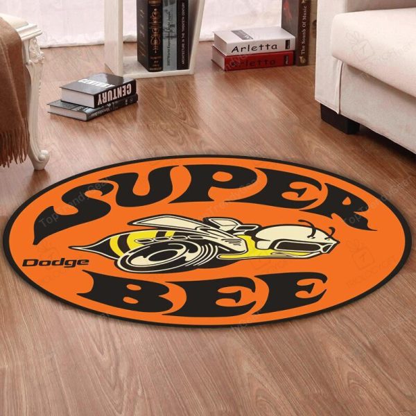 Dodge Round Mat Dodge Charger Super Bee Round Floor Mat Room Rugs Carpet Outdoor Rug Washable Rugs - Image 2