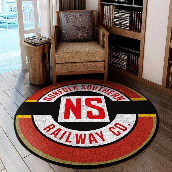 Norfolk Round Mat Norfork Southern Railway Round Floor Mat Room Rugs Carpet Outdoor Rug Washable Rugs - Image 2