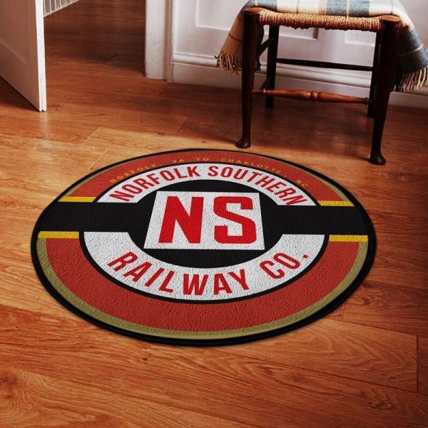 Norfolk Round Mat Norfork Southern Railway Round Floor Mat Room Rugs Carpet Outdoor Rug Washable Rugs