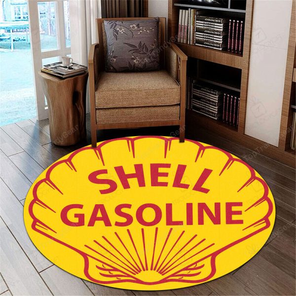 Hot Rod Gasoline Vintage Round Mat Round Floor Mat Room Rugs Carpet Outdoor Rug Washable Rugs - Image 2