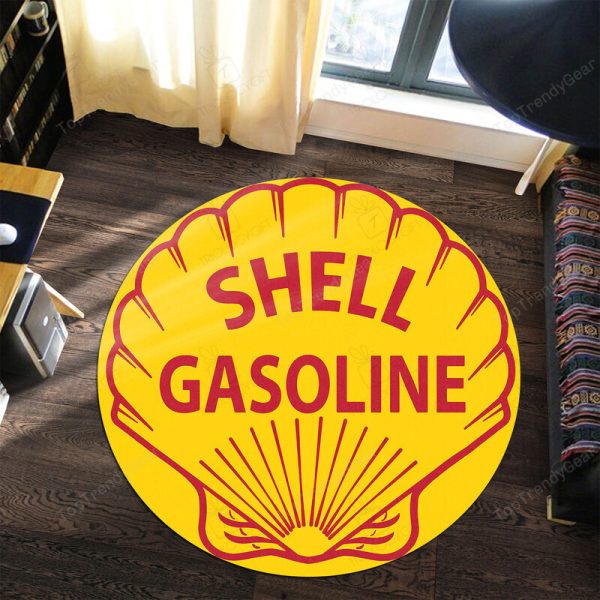 Hot Rod Gasoline Vintage Round Mat Round Floor Mat Room Rugs Carpet Outdoor Rug Washable Rugs - Image 3