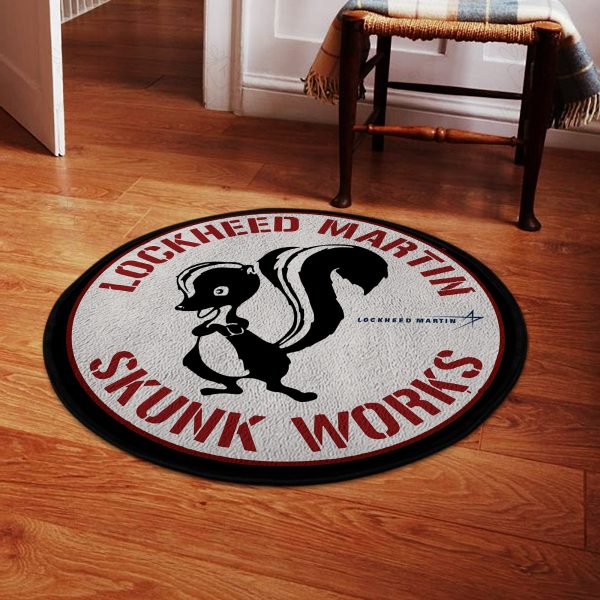 Lockheed Martin Skunk Works Round Mat Round Floor Mat Room Rugs Carpet Outdoor Rug Washable Rugs