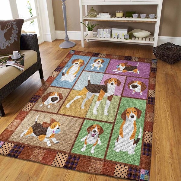 Beagle Area Rugs For Living Room Rectangle Rug Bedroom Rugs Carpet Flooring Gift RS134470|Rosabella Print