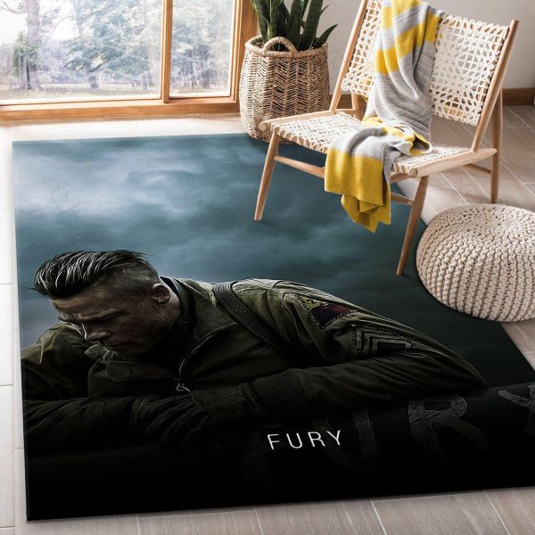 Fury 2014 Art Painting Movie Rectangle Rug Decor Area Rugs For Living Room Bedroom Kitchen Rugs Home Carpet Flooring Rs014126 Print