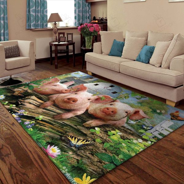 Pig Rectangle Area Rugs Carpet For Living Room, Bedroom, Kitchen Rugs, Non-Slip Carpet Rp124046 Print